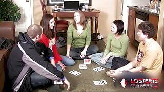 Ashley, Paris, Addie, Simon, and Alan Play Until Nude