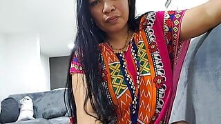 My horny stepmother is looking for me to fuck in the living room