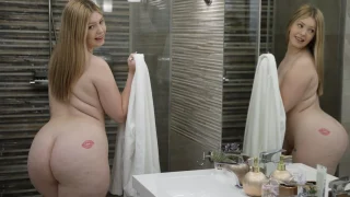 Curvy stepdaughter with big ass and tits tries stepfather’s big cock – starring Claudia Garcia